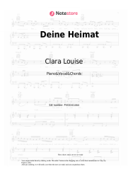 Sheet music, chords Clara Louise - Deine Heimat