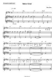 Sheet music, chords Herzchen - Mein Kind