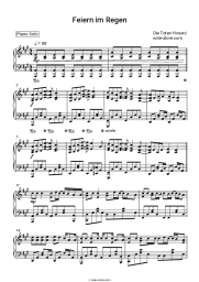 Sheet music, chords Die Toten Hosen - Feiern im Regen