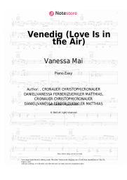 Sheet music, chords Vanessa Mai - Venedig (Love Is in the Air)