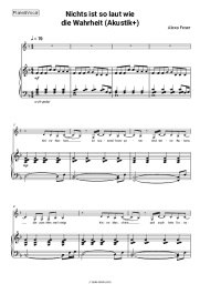 Sheet music, chords Alexa Feser - Nichts ist so laut wie die Wahrheit (Akustik+)