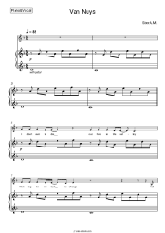 Sheet music, chords Sixx:A.M. - Van Nuys