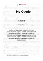 Sheet music, chords Aitana, Lola Indigo - Me Quedo