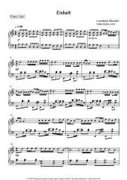 Sheet music, chords Loredana, Mozzik - Eiskalt