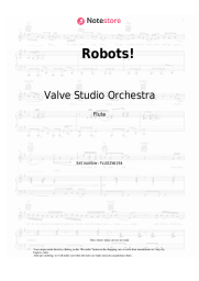 Sheet music, chords Valve Studio Orchestra - Robots!