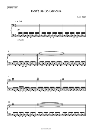 Sheet music, chords Low Roar - Don't Be So Serious