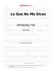Sheet music, chords Kimberley Tell - Lo Que No Me Dices