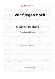 Sheet music, chords KI Sunshine Band - Wir fliegen hoch