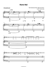 Sheet music, chords Fidi Steinbeck, Mark Forster - Warte Mal