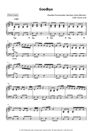 Sheet music, chords Claudia Emmanuela Santoso, Alice Merton - Goodbye