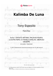 Sheet music, chords Tony Esposito - Kalimba De Luna
