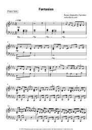 Sheet music, chords Rauw Alejandro, Farruko - Fantasias