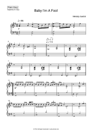 Sheet music, chords Melody Gardot - Baby I'm A Fool