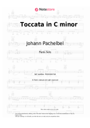 Sheet music, chords Johann Pachelbel - Toccata in C minor