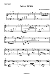 Sheet music, chords Richard Clayderman - Winter Sonata