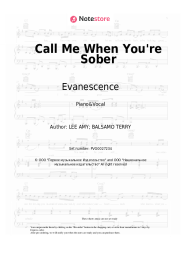 undefined Evanescence - Call Me When You're Sober