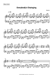 Sheet music, chords Keane - Everybody's Changing