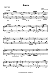 Sheet music, chords Falco - Jeanny