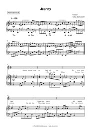 Sheet music, chords Falco - Jeanny