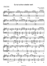 Sheet music, chords Pietro Lombardi - Es tut schon wieder weh