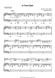 Sheet music, chords Robin Schulz, Alida - In Your Eyes