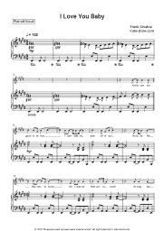 Sheet music, chords Frank Sinatra - I Love You Baby