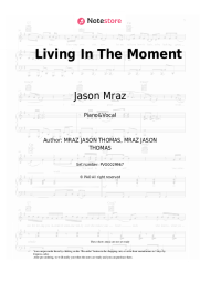Sheet music, chords Jason Mraz - Living In The Moment