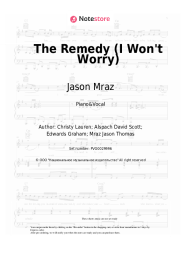 Sheet music, chords Jason Mraz - The Remedy (I Won't Worry)