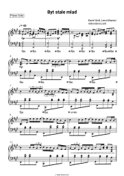 Sheet music, chords Karel Gott, Leos Mares - Byt stale mlad