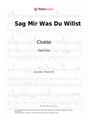 Sheet music, chords Clueso - Sag Mir Was Du Willst