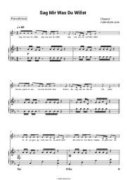 Sheet music, chords Clueso - Sag Mir Was Du Willst