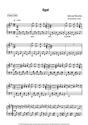 Sheet music, chords Michael Wendler - Egal