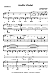 Sheet music, chords Christian Anders - Geh Nicht Vorbei