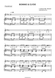 Sheet music, chords Loredana, Mozzik - BONNIE & CLYDE