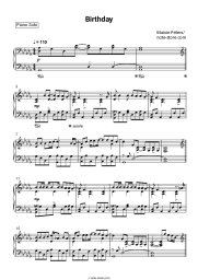 Sheet music, chords Maisie Peters - Birthday