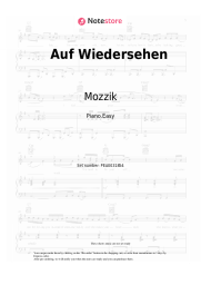 Sheet music, chords Mozzik - Auf Wiedersehen