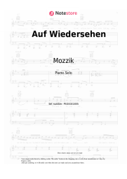 Sheet music, chords Mozzik - Auf Wiedersehen