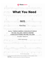Sheet music, chords INXS - What You Need