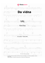 Sheet music, chords VAL - Da vidna