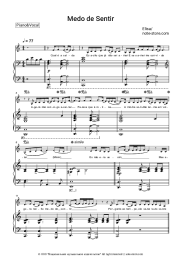 Sheet music, chords Elisa Silva - Medo de Sentir