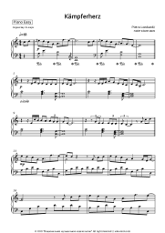 Sheet music, chords Pietro Lombardi - Kampferherz