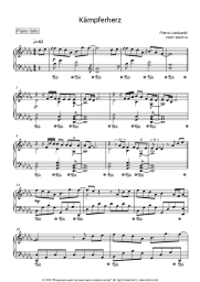 Sheet music, chords Pietro Lombardi - Kampferherz