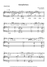 Sheet music, chords Pietro Lombardi - Kampferherz