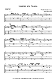 Sheet music, chords The Divine Comedy - Norman and Norma