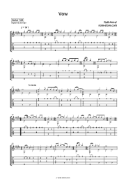 Sheet music, chords RuthAnne - The Vow