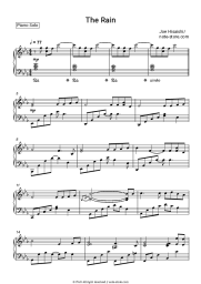 Sheet music, chords Joe Hisaishi - The Rain