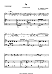 Sheet music, chords Emilee, Surf Mesa - ily (i love you baby)