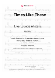 Sheet music, chords Live Lounge Allstars - Times Like These