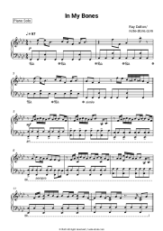 Sheet music, chords Ray Dalton - In My Bones