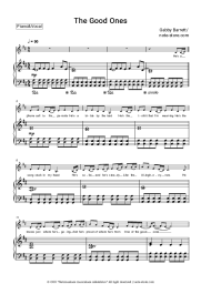 Sheet music, chords Gabby Barrett - The Good Ones